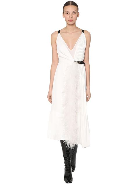 white prada dress|prada pleated dress.